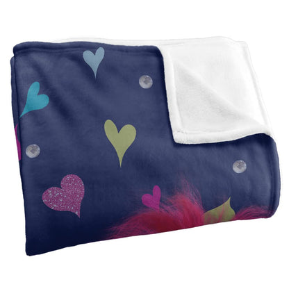 Multicoloured - Side - Trolls Pat A Cake Silky Soft Touch Blanket