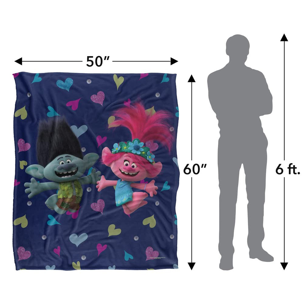 Multicoloured - Lifestyle - Trolls Pat A Cake Silky Soft Touch Blanket