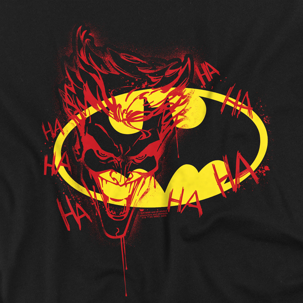 Black - Back - Batman Mens The Joker Graffiti T-Shirt