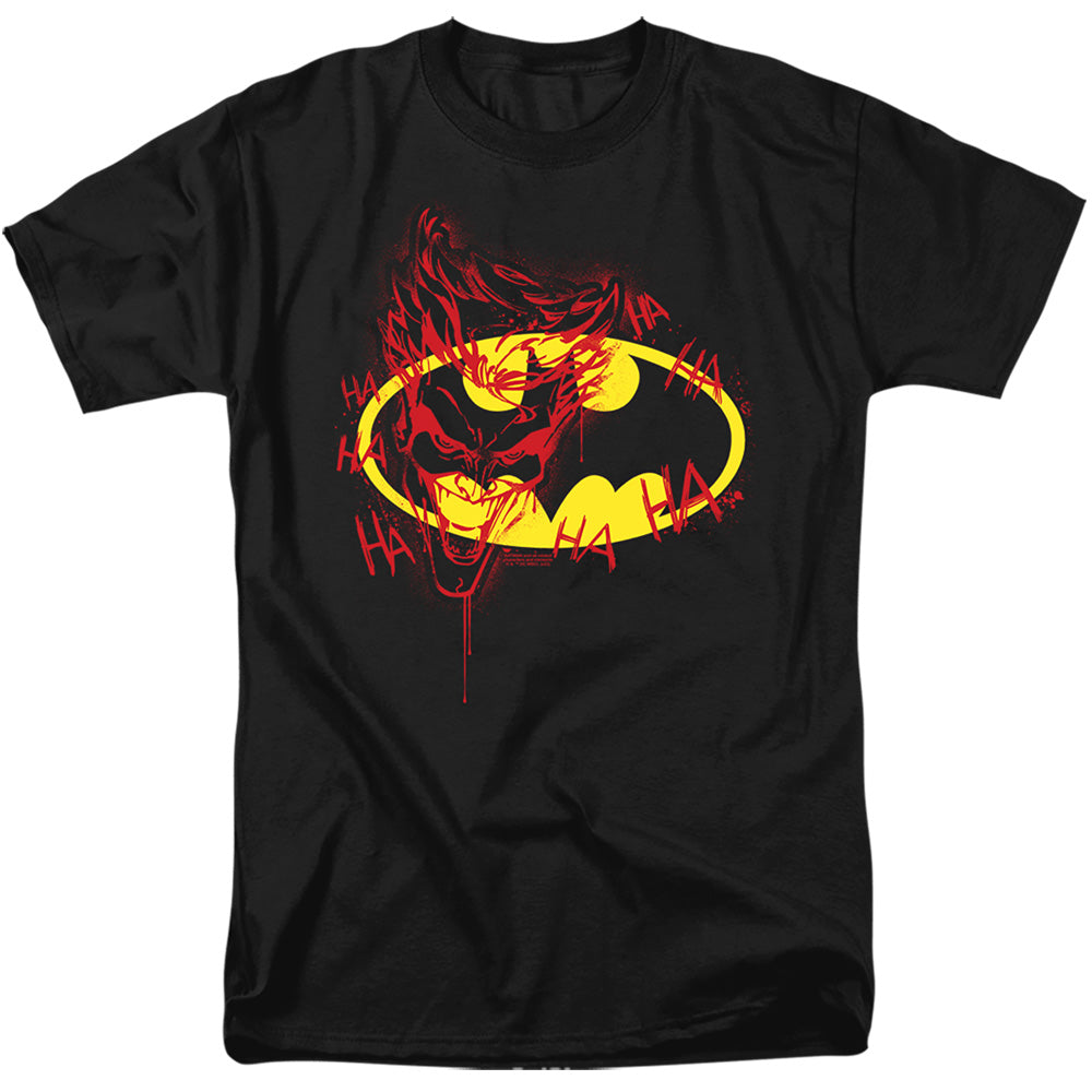 Black - Front - Batman Mens The Joker Graffiti T-Shirt