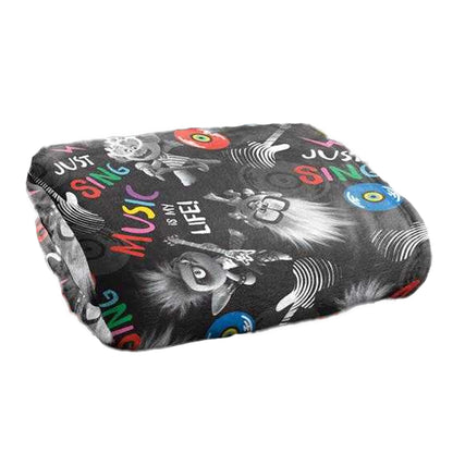 Black-Multicoloured - Back - Trolls Just Sing Silky Soft Touch Blanket