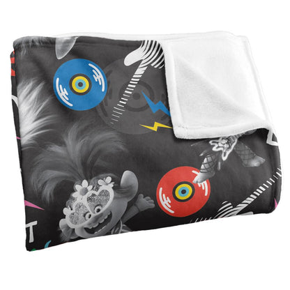 Black-Multicoloured - Side - Trolls Just Sing Silky Soft Touch Blanket