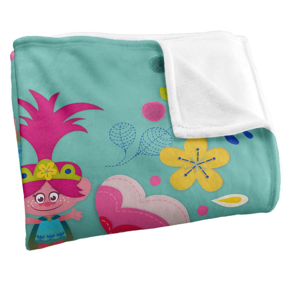 Multicoloured - Side - Trolls Crafty Silky Soft Touch Blanket