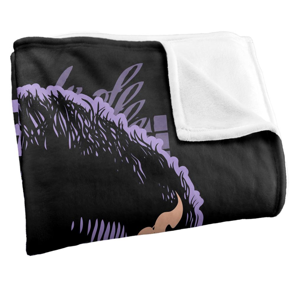 Black-Purple - Side - Universal Monsters Silky The Bride Of Frankenstein Soft Touch Blanket