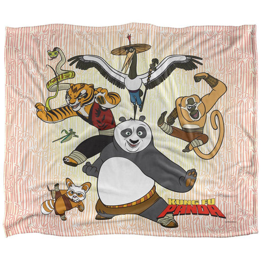 Multicoloured - Front - Kung Fu Panda Silky Soft Touch Blanket