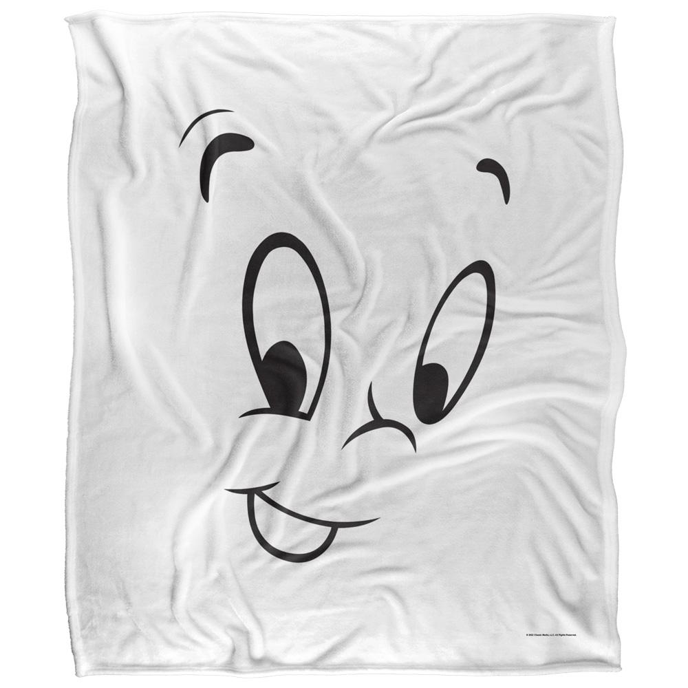 White - Front - Casper The Friendly Ghost Silky Face Soft Touch Blanket