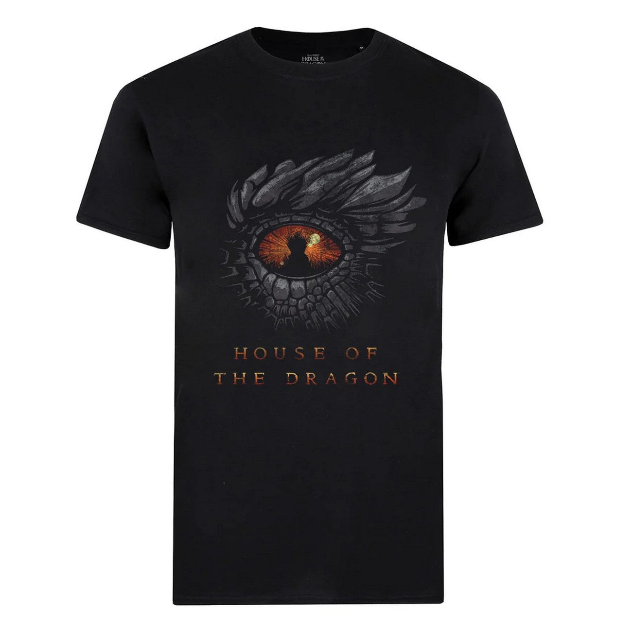 Black - Front - House Of The Dragon Mens Dragon Eye T-Shirt