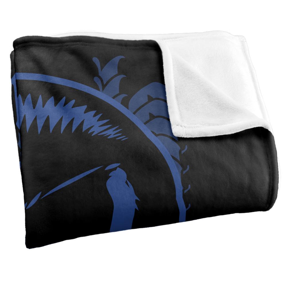 Blue-Black - Side - Universal Monsters Silky Neon Dracula Soft Touch Blanket