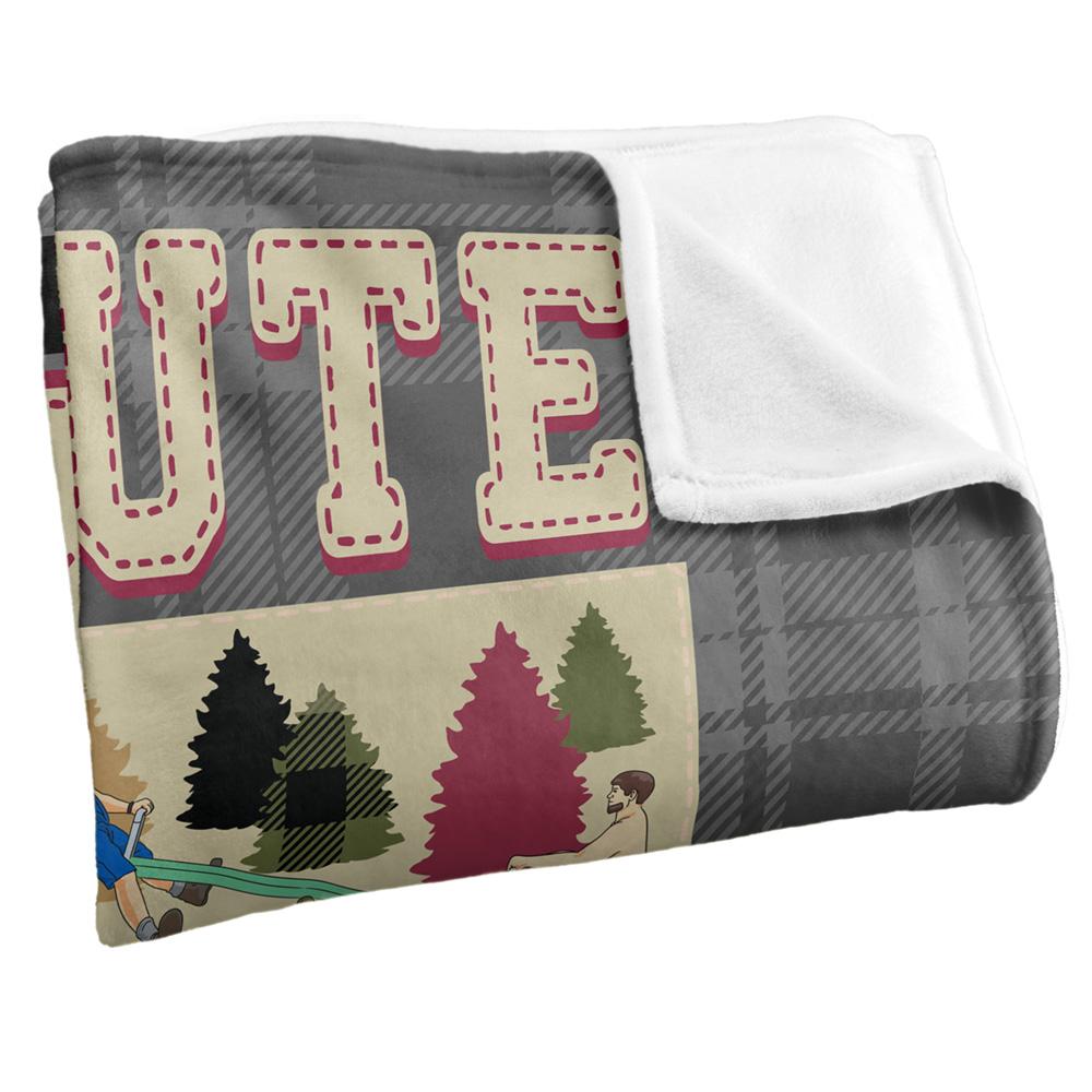 Grey-Multicoloured - Side - The Office Schrute Farms Silky Quilted Soft Touch Blanket
