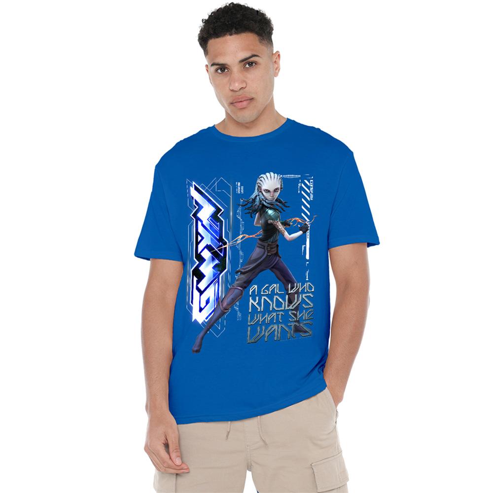 Royal Blue - Side - Star Trek: Prodigy Unisex Adult A Gal Who Knows What She Wants Gwyndala T-Shirt
