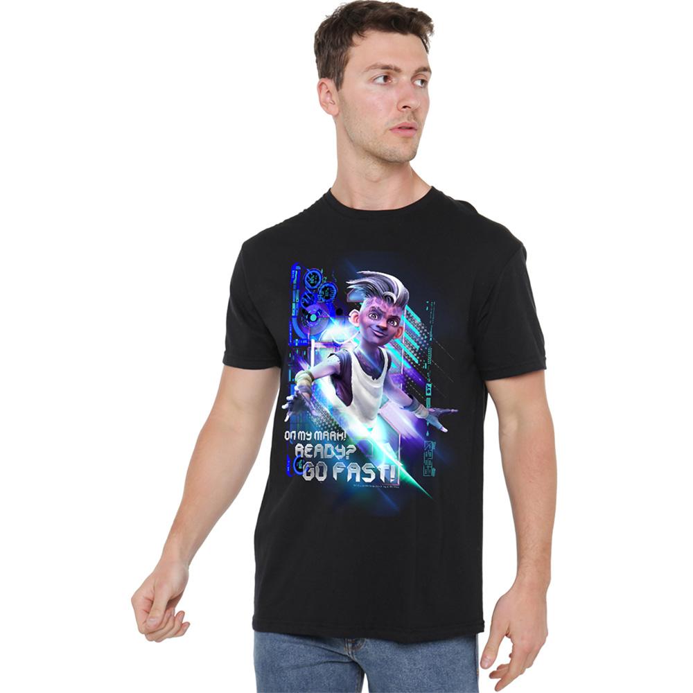 Black - Side - Star Trek: Prodigy Unisex Adult On My Mark! Ready? Go Fast! Dal R´El T-Shirt