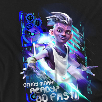 Black - Pack Shot - Star Trek: Prodigy Unisex Adult On My Mark! Ready? Go Fast! Dal R´El T-Shirt