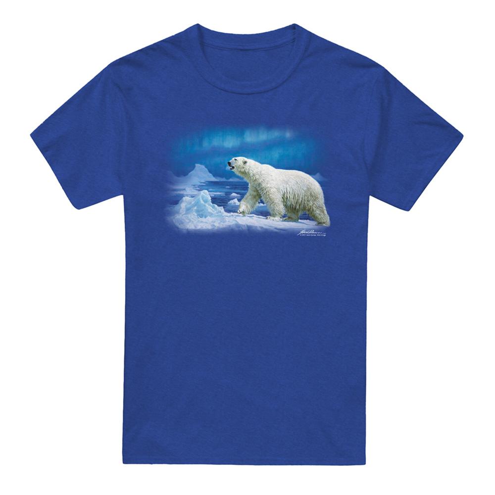 Royal Blue - Front - Wildlife Unisex Adult Nomad Of The North Heather T-Shirt