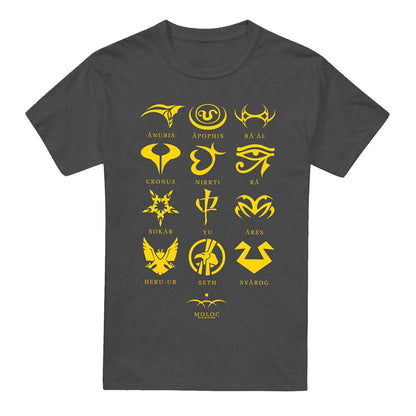 Charcoal - Front - Stargate SG-1 Unisex Adult Goauld Characters Heather T-Shirt