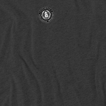 Charcoal - Pack Shot - Stargate SG-1 Unisex Adult National Intelligence Department Logo Heather T-Shirt