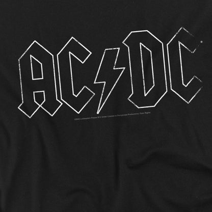 Black - Pack Shot - AC-DC Unisex Adult Outline Logo T-Shirt