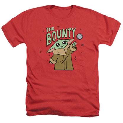 Red - Front - Star Wars Mandalorian Mens The Bounty Grogu Heather T-Shirt