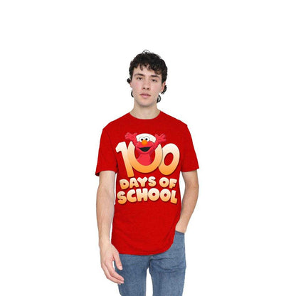 Red - Lifestyle - Sesame Street Unisex Adult 100 Days Of School Elmo Heather T-Shirt