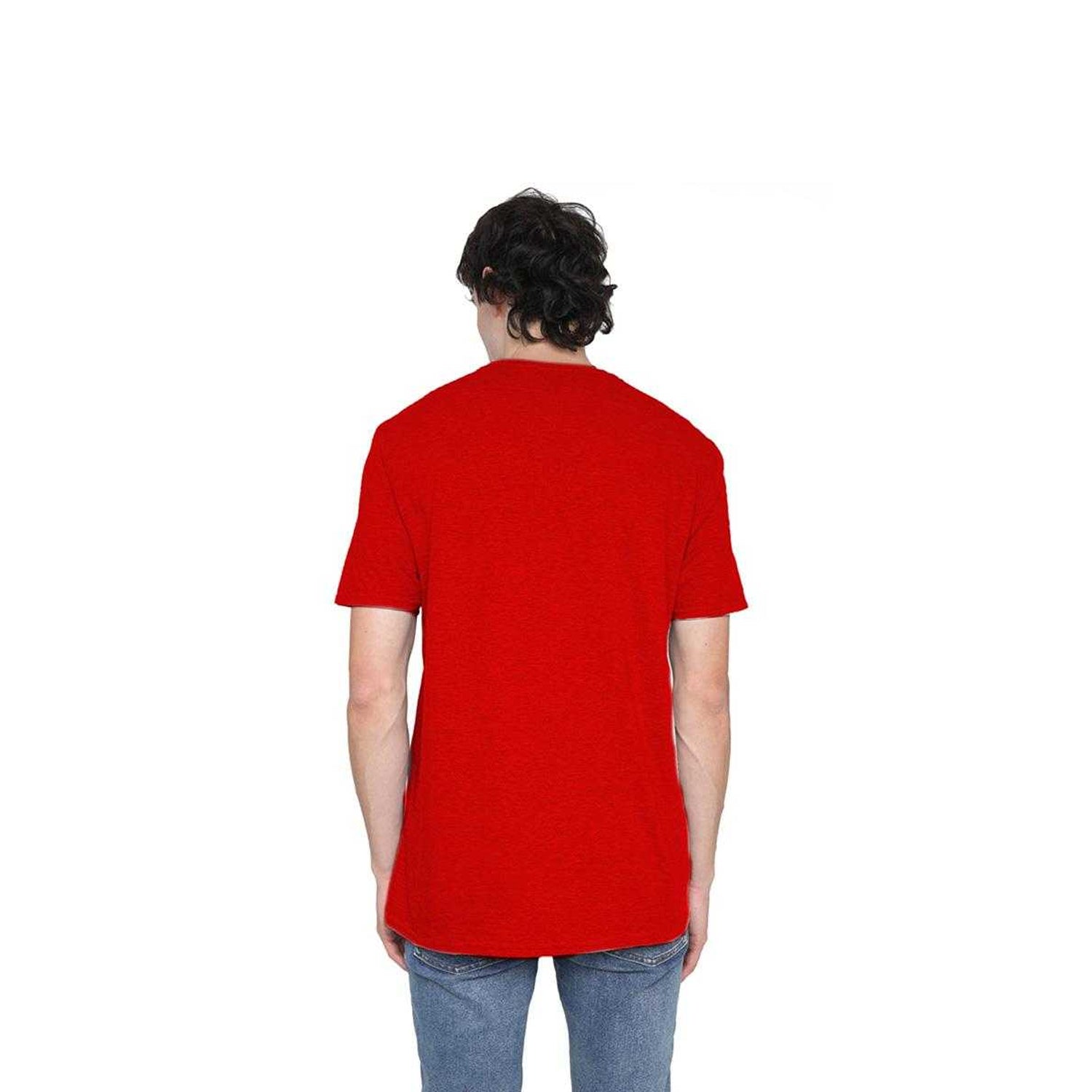 Red - Pack Shot - Sesame Street Unisex Adult 100 Days Of School Elmo Heather T-Shirt