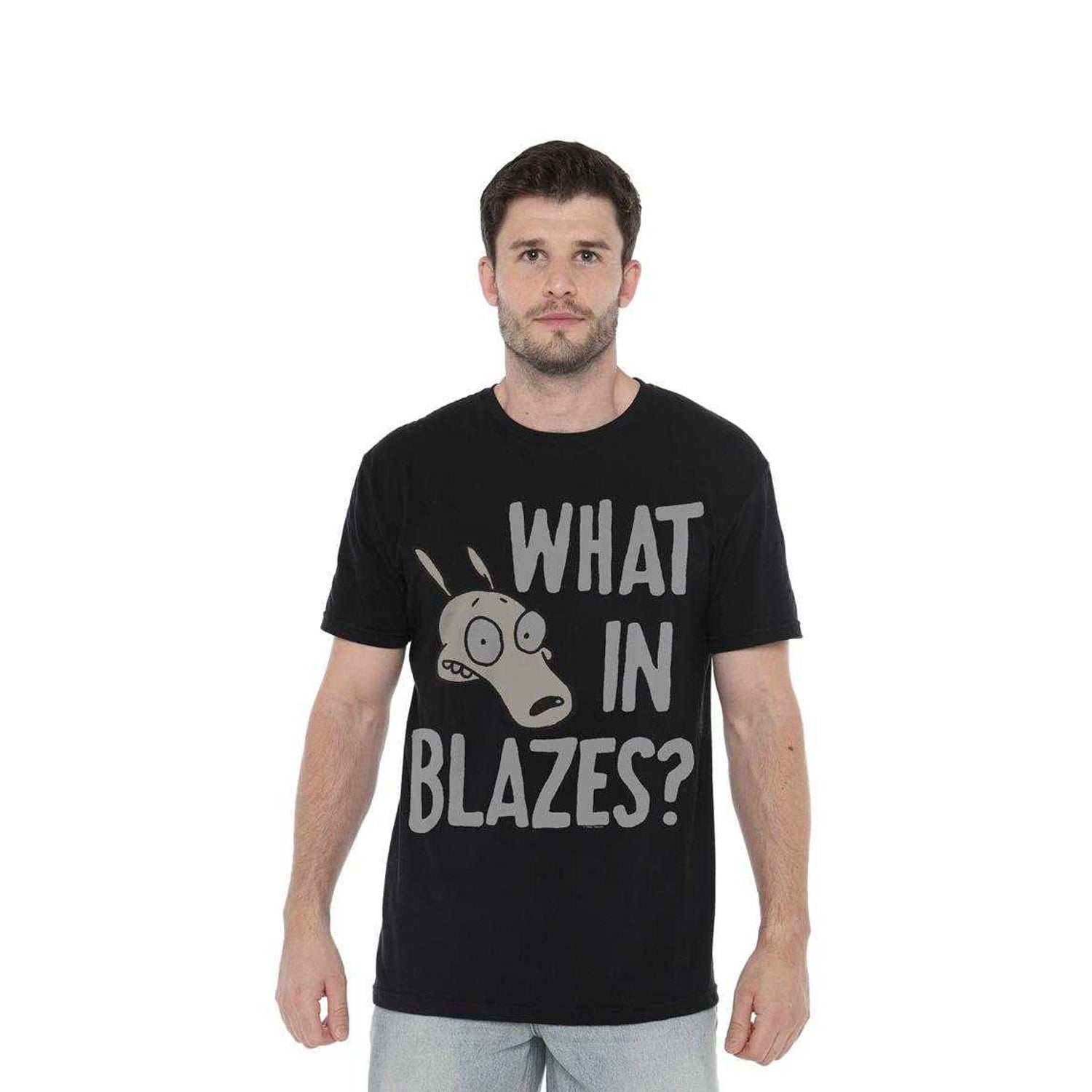 Charcoal - Side - Rocko´s Modern Life Unisex Adult What In Blazes? T-Shirt