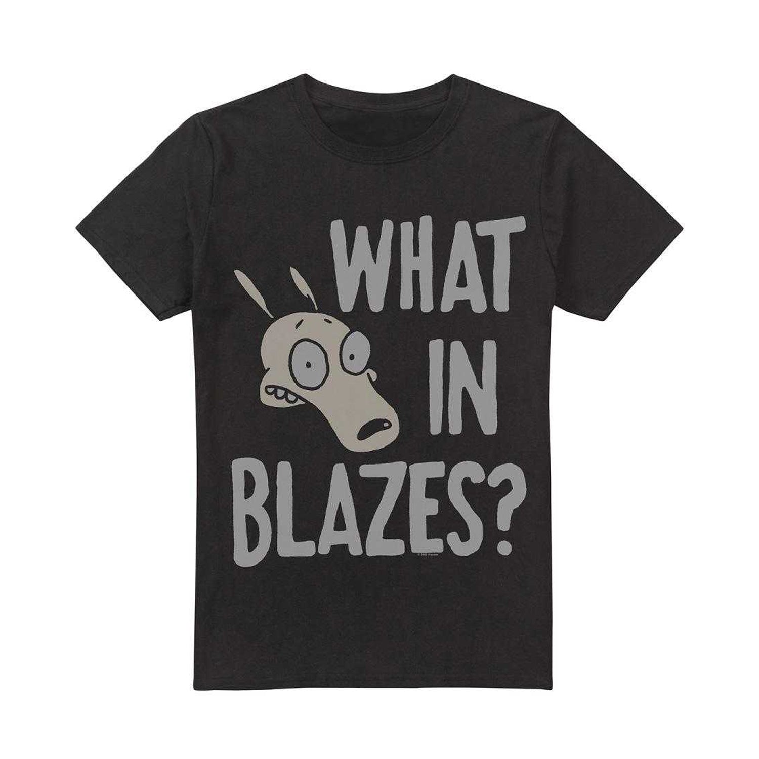 Charcoal - Front - Rocko´s Modern Life Unisex Adult What In Blazes? T-Shirt