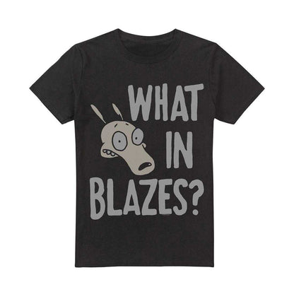 Charcoal - Front - Rocko´s Modern Life Unisex Adult What In Blazes? T-Shirt