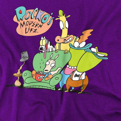 Purple - Side - Rocko´s Modern Life Unisex Adult Characters T-Shirt
