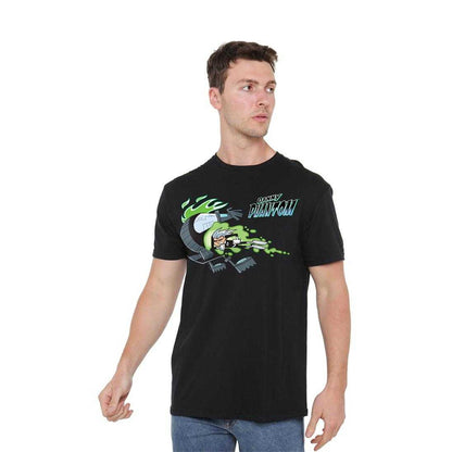 Black - Lifestyle - Danny Phantom Unisex Adult Fights With Skulker T-Shirt