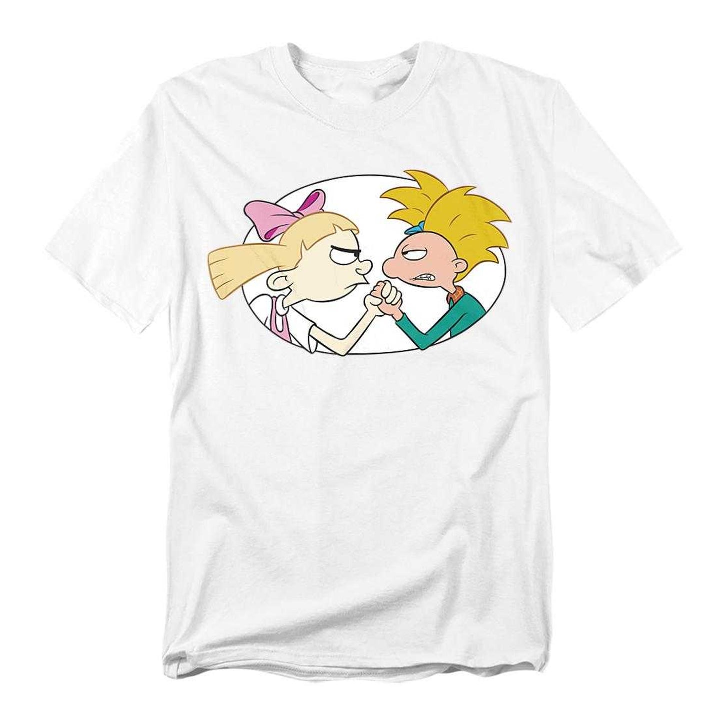 White - Front - Hey Arnold! Unisex Adult Love Is Tough Helga T-Shirt