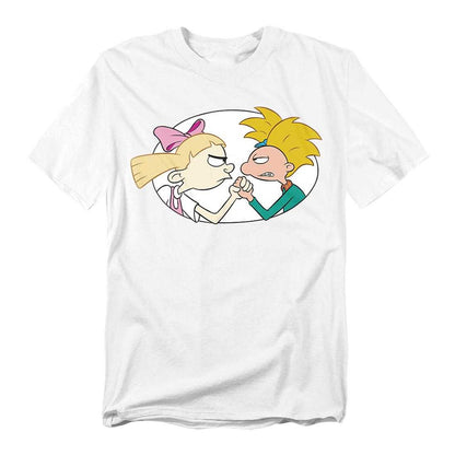 White - Front - Hey Arnold! Unisex Adult Love Is Tough Helga T-Shirt