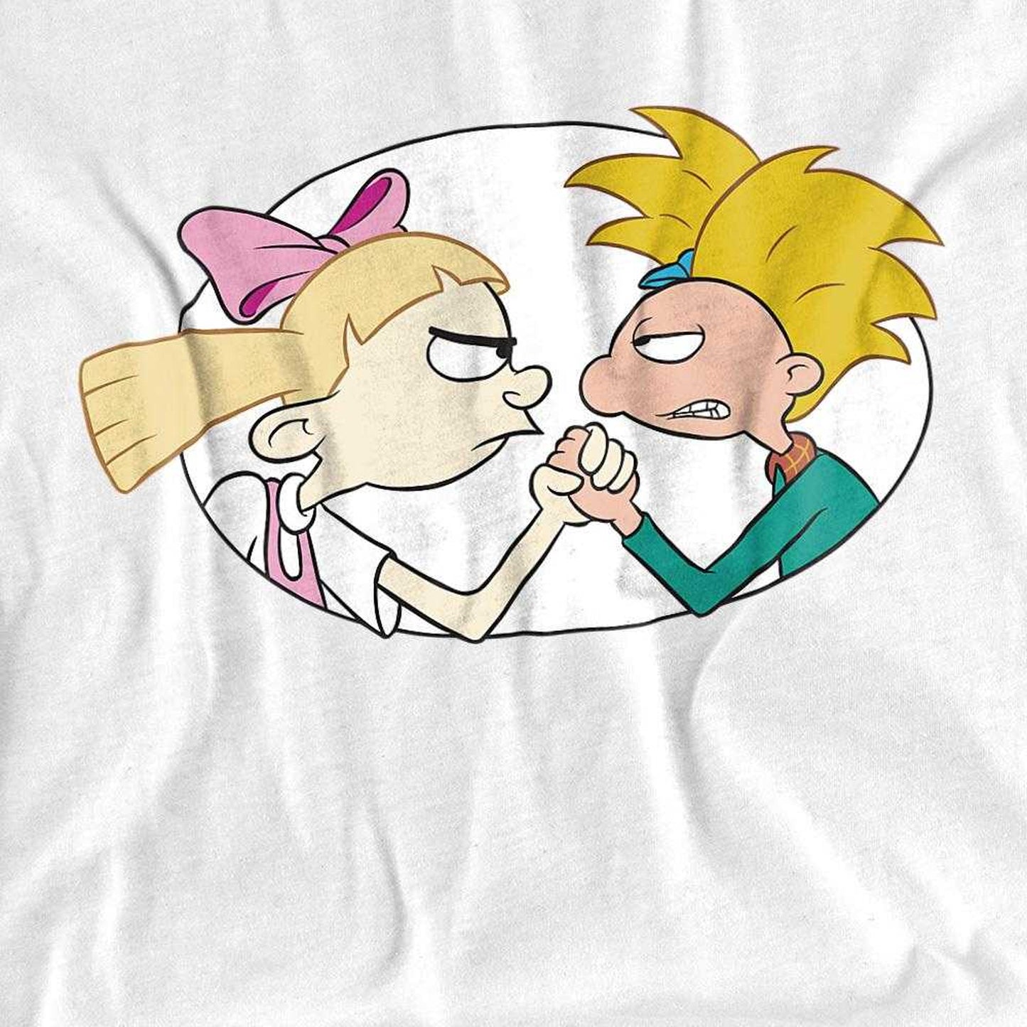White - Back - Hey Arnold! Unisex Adult Love Is Tough Helga T-Shirt