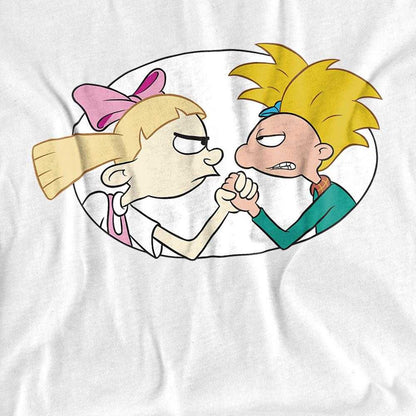 White - Back - Hey Arnold! Unisex Adult Love Is Tough Helga T-Shirt
