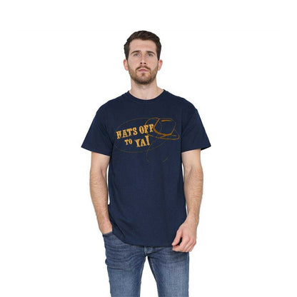 Navy - Lifestyle - Hey Dude Unisex Adult Hats Off To Ya T-Shirt