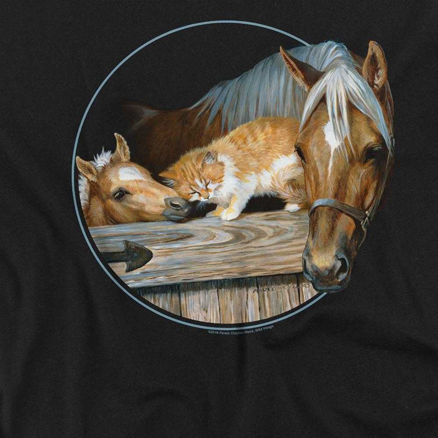 Black - Side - Wild Wings Unisex Adult Everyone Loves Kitty T-Shirt