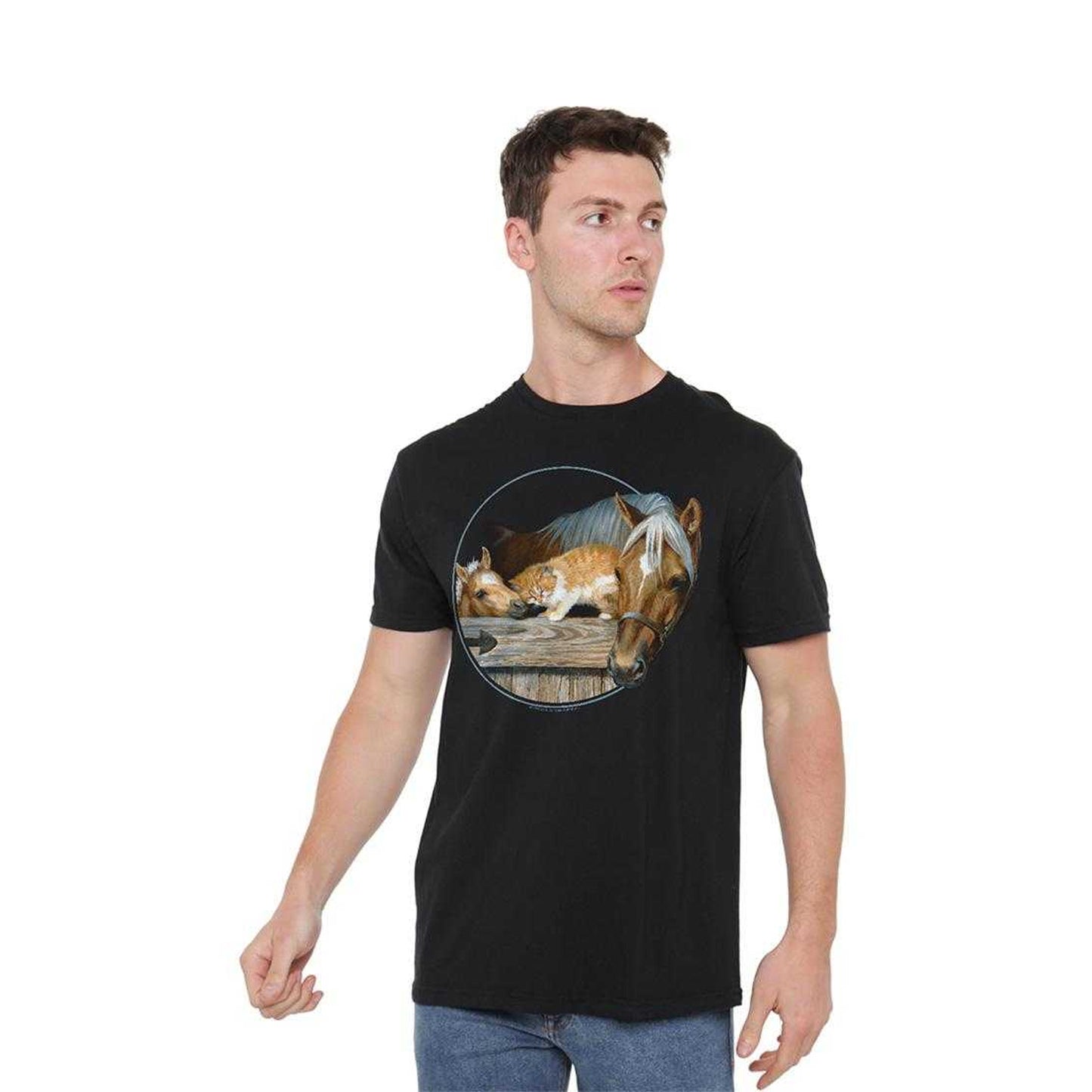 Black - Lifestyle - Wild Wings Unisex Adult Everyone Loves Kitty T-Shirt