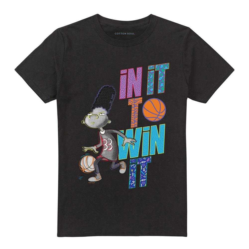 Black - Front - Hey Arnold! Unisex Adult In It To Win It Gerald Johanssen T-Shirt