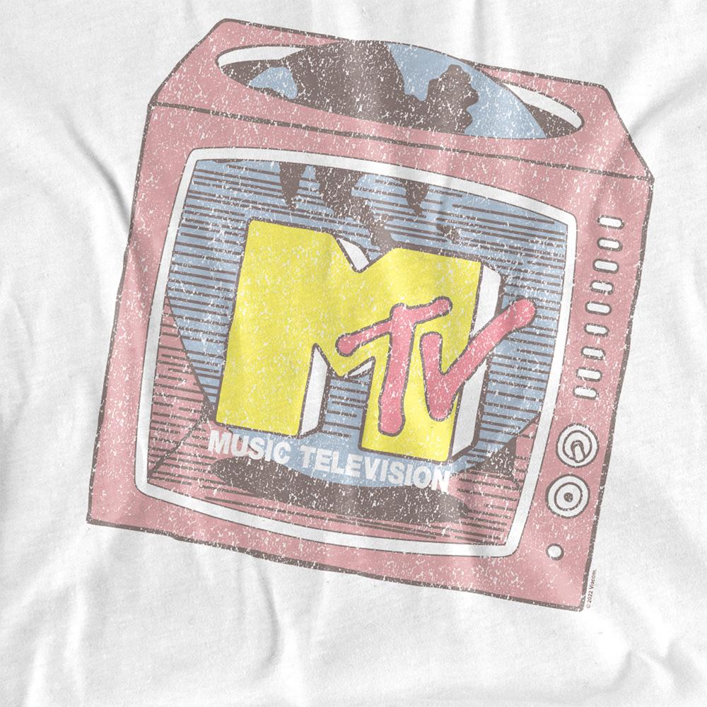 White - Side - MTV Unisex Adult What´s On Tv T-Shirt