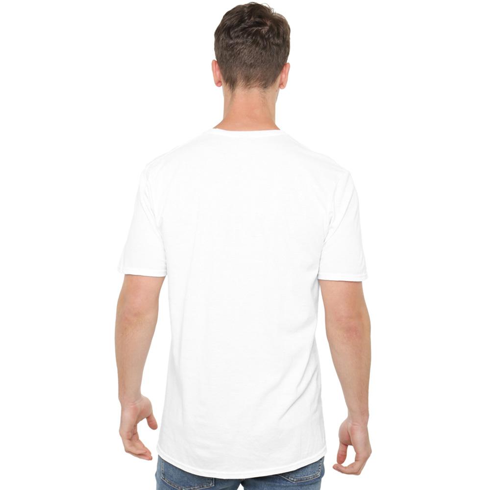 White - Pack Shot - MTV Unisex Adult Striped Logo T-Shirt