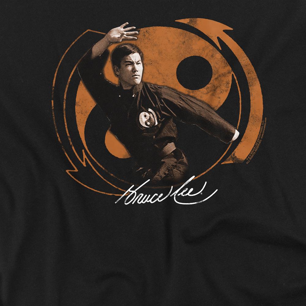Black - Side - Bruce Lee Unisex Adult Jeet Kun Do Pose T-Shirt