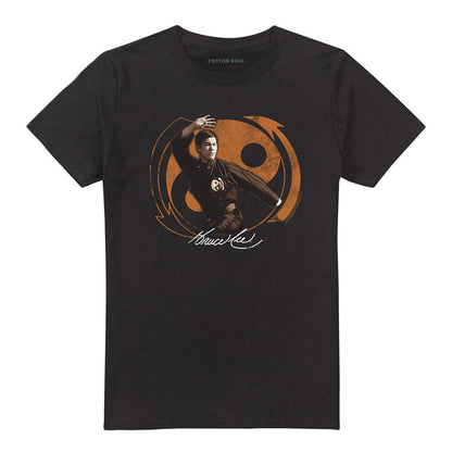 Black - Front - Bruce Lee Unisex Adult Jeet Kun Do Pose T-Shirt