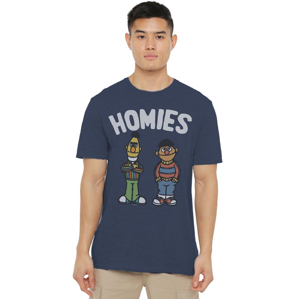 Navy - Lifestyle - Sesame Street Unisex Adult The Bff Heather T-Shirt