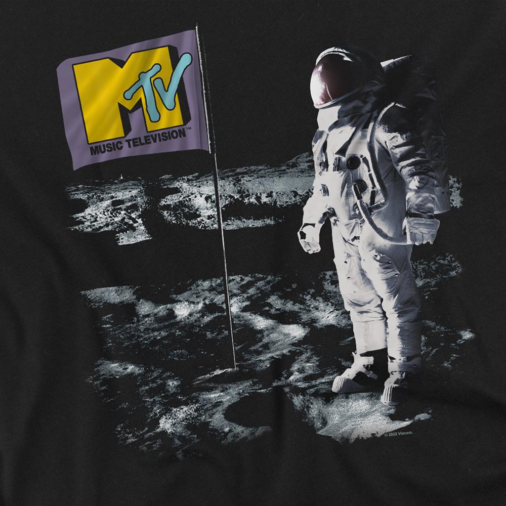 Black - Side - MTV Unisex Adult Moon Walk T-Shirt