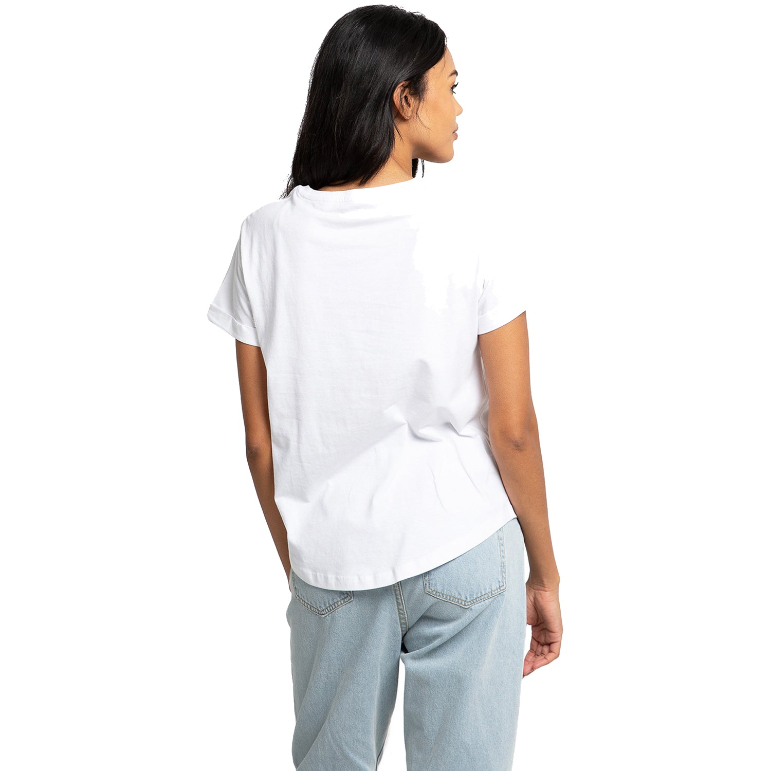 White - Back - Sesame Street Womens-Ladies Raised On The Streets Classic T-Shirt