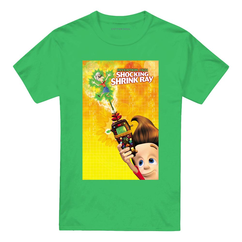 Kelly Green - Front - Jimmy Neutron Unisex Adult Shocking Shrink Ray T-Shirt