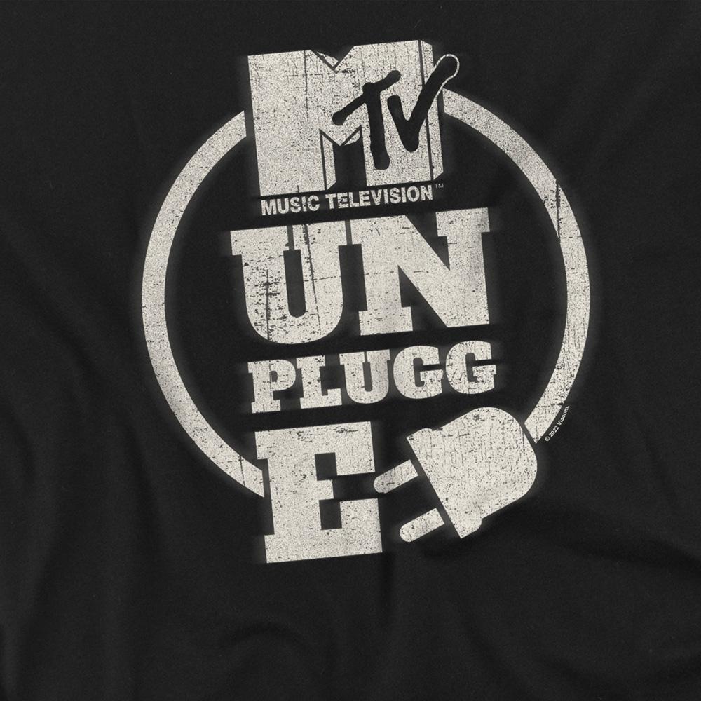 Black - Side - MTV Unisex Adult Unplugged Plug T-Shirt