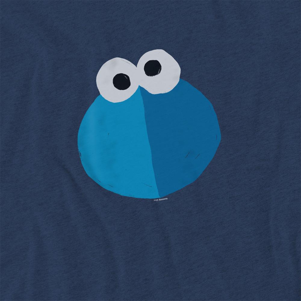 Navy - Side - Sesame Street Unisex Adult Grill Grover Heather T-Shirt
