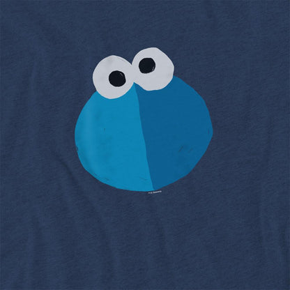 Navy - Side - Sesame Street Unisex Adult Grill Grover Heather T-Shirt