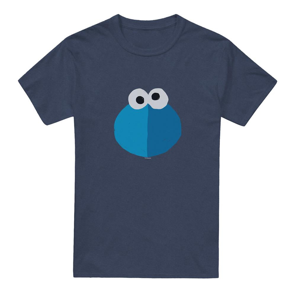 Navy - Front - Sesame Street Unisex Adult Grill Grover Heather T-Shirt