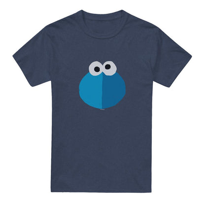 Navy - Front - Sesame Street Unisex Adult Grill Grover Heather T-Shirt