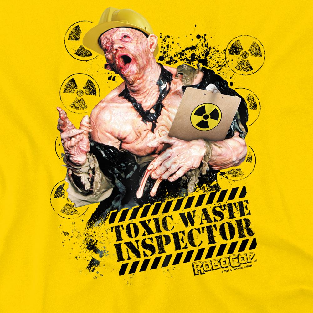 Yellow - Side - Robocop Unisex Adult Toxic Waste Inspector T-Shirt